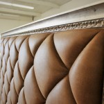 Headboard with Stitched Diamond  Quilting and Picture Frame Moulding
