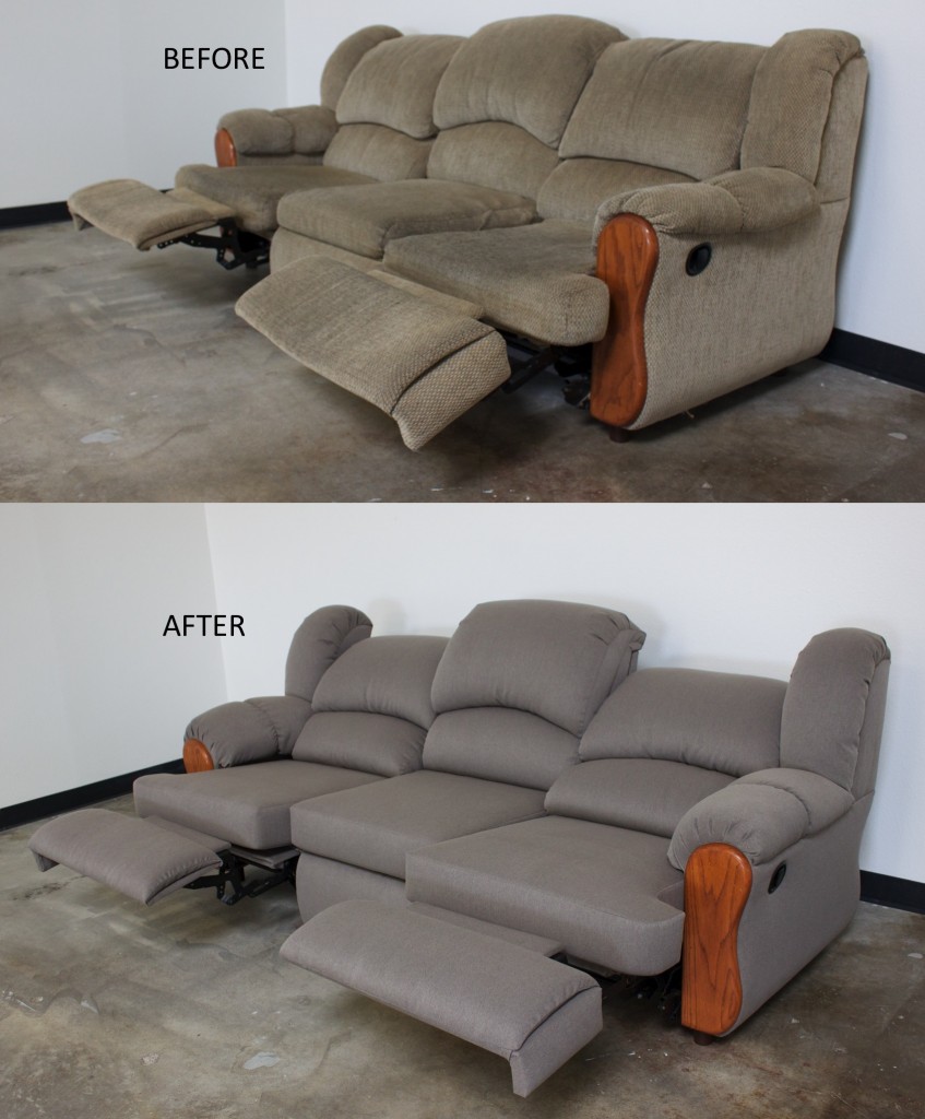 Recliner Sofa Before & After